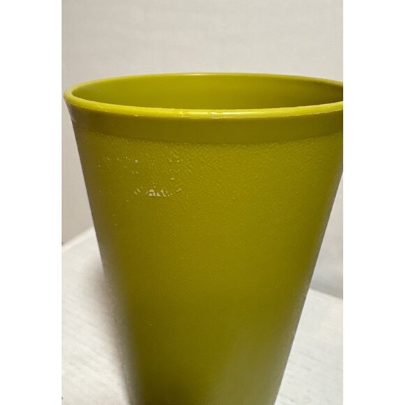 Vintage Tupperware 12oz Tumbler 873 Autumn Harvest Green 5.5" Tall - Picture 7 of 7